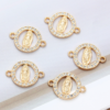 10pcs/lot Gold Color Rhinestone Buddha Connector Pendant Charms DIY Bracelet Necklace For Jewelry Making Accessories 10pcs/lot Gold Color Rhinestone Buddha Connector Pendant Charms DIY Bracelet Necklace For Jewelry Making Accessories - Image 4