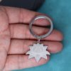 Elegant Lotus Flower Of Life Pendant Stainless Steel Keychain For Men Women Yoga Buddha Faith Amulet Jewelry Bag Car Decor Gifts - Image 4
