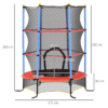 Kids Trampoline with Safety Enclosure & Zipped Entry – Ages 3–10 - Image 3