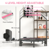 45 Inch Foldable Fitness Trampoline with Adjustable Handle – Pink - Image 3