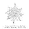5pcs/lot 316 Stainless Steel Om Yoga Buddha DIY Earring Pendant Wholesale Sun Jewelry Charm Custom Crystal Witch Broom Flower - Image 4