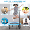 40 Inch Mini Fitness Trampoline Rebounder with Handle 40 Inch Mini Fitness Trampoline Rebounder with Handle - Image 4