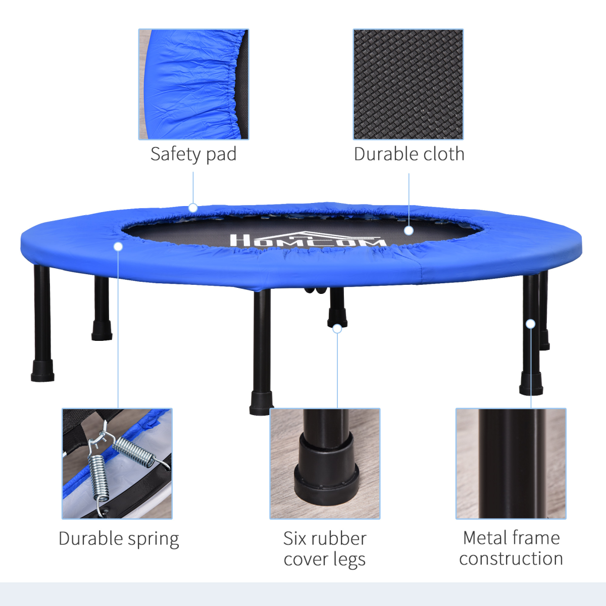 36 Inch Mini Fitness Trampoline Rebounder – Blue 36 Inch Mini Fitness Trampoline Rebounder – Blue - Image 4