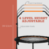 40 Inch Foldable Fitness Trampoline with Adjustable Handle - Image 4