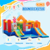 Kids Inflatable Bouncy Castle with Double Slides, Pool & Blower Kids Inflatable Bouncy Castle with Double Slides, Pool & Blower - Image 4