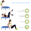 81cm Mini Fitness Trampoline Rebounder – Blue & Black - Image 4