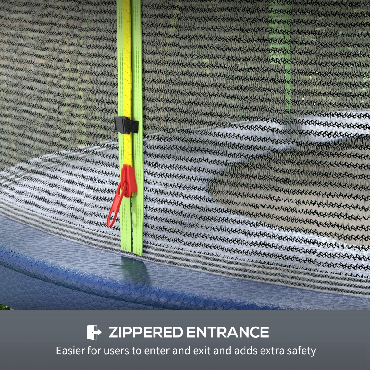 8ft Replacement Trampoline Safety Net with Zipped Door 8ft Replacement Trampoline Safety Net with Zipped Door - Image 4