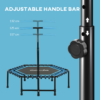 45 Inch Fitness Trampoline with Adjustable Handle & LED Lights - Image 4