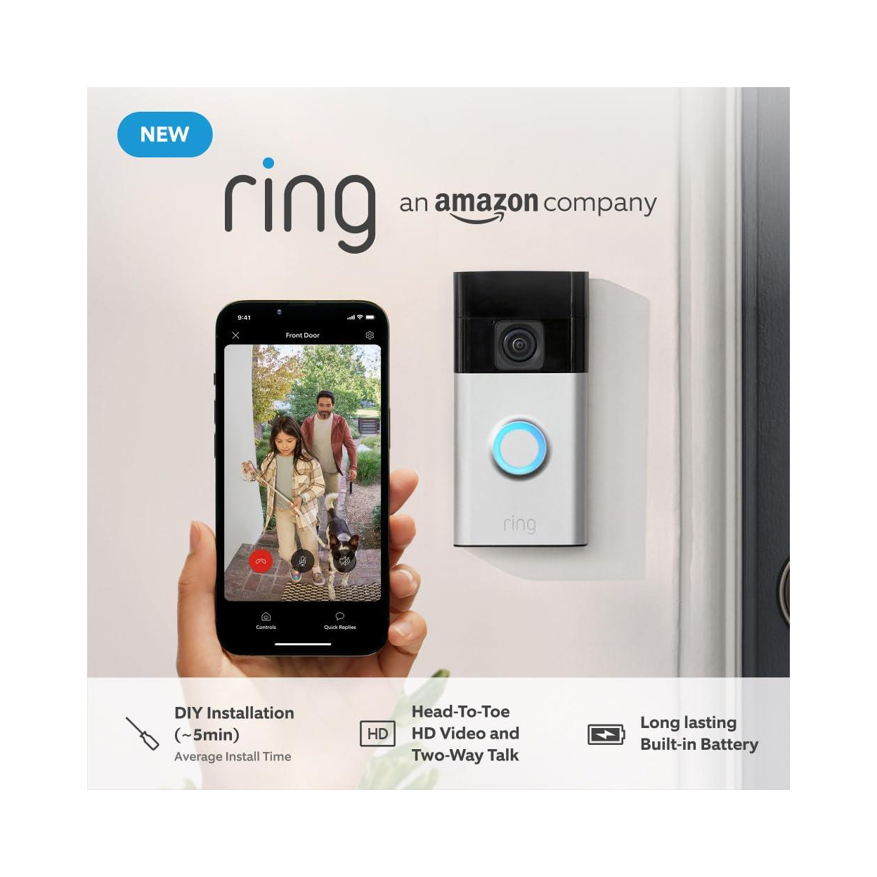 Ring Battery Video Doorbell 2024 Satin Nickel Ring Battery Video Doorbell 2024 Satin Nickel - Image 5