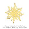 5pcs/lot 316 Stainless Steel Om Yoga Buddha DIY Earring Pendant Wholesale Sun Jewelry Charm Custom Crystal Witch Broom Flower - Image 5