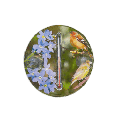 Alternative view of Outdoor Window Thermometer with Bird Design