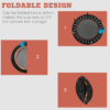40 Inch Foldable Fitness Trampoline with Adjustable Handle - Image 5