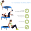 96cm Foldable Mini Fitness Trampoline Rebounder – Blue - Image 5