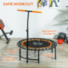 40 Inch Mini Fitness Trampoline Rebounder with Handle – Orange 40 Inch Mini Fitness Trampoline Rebounder with Handle – Orange - Image 5