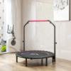 45 Inch Foldable Fitness Trampoline with Adjustable Handle – Pink - Image 5