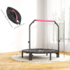 48 Inch Foldable Fitness Trampoline with Adjustable Handle – Pink 48 Inch Foldable Fitness Trampoline with Adjustable Handle – Pink - Image 5