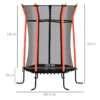 5.4ft Kids Trampoline with Safety Enclosure 5.4ft Kids Trampoline with Safety Enclosure - Image 5