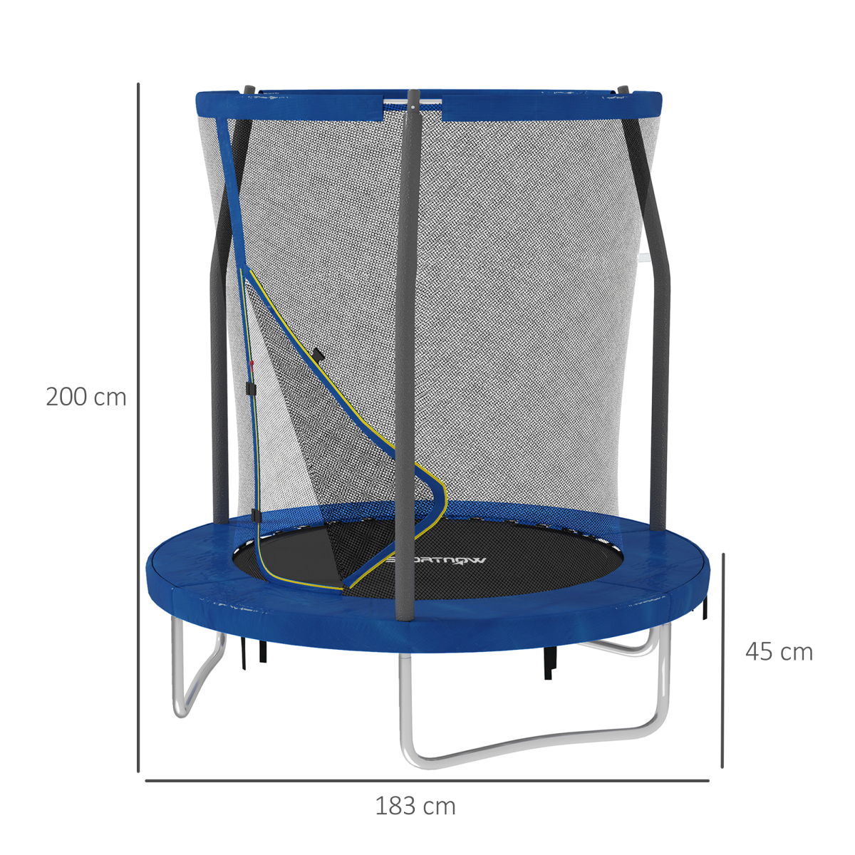 6ft Outdoor Trampoline with Safety Enclosure Net 6ft Outdoor Trampoline with Safety Enclosure Net - Image 5