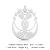 5pcs/lot 316 Stainless Steel Om Yoga Buddha DIY Earring Pendant Wholesale Sun Jewelry Charm Custom Crystal Witch Broom Flower - Image 6