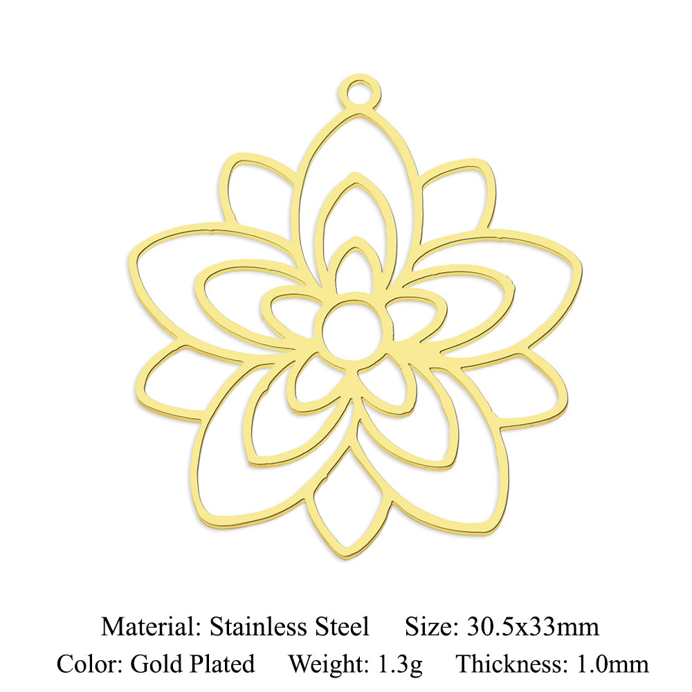 5pcs/lot 316 Stainless Steel Eye Lotus DIY Earring Pendant Wholesale Jewelry Charms Buddha Tree of Life Daisy Yoga OEM OM 5pcs/lot 316 Stainless Steel Eye Lotus DIY Earring Pendant Wholesale Jewelry Charms Buddha Tree of Life Daisy Yoga OEM OM - Image 6