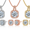 Square Pendant and Earrings Set Square Pendant and Earrings Set