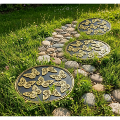 Alternative view of Butterfly Rubber Stepping Stones – Set of 3
