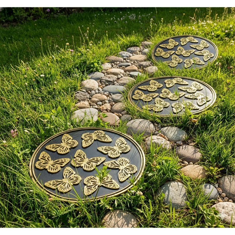 Butterfly Stepping Stones Set of 3 Butterfly Stepping Stones Set of 3 - Image 2