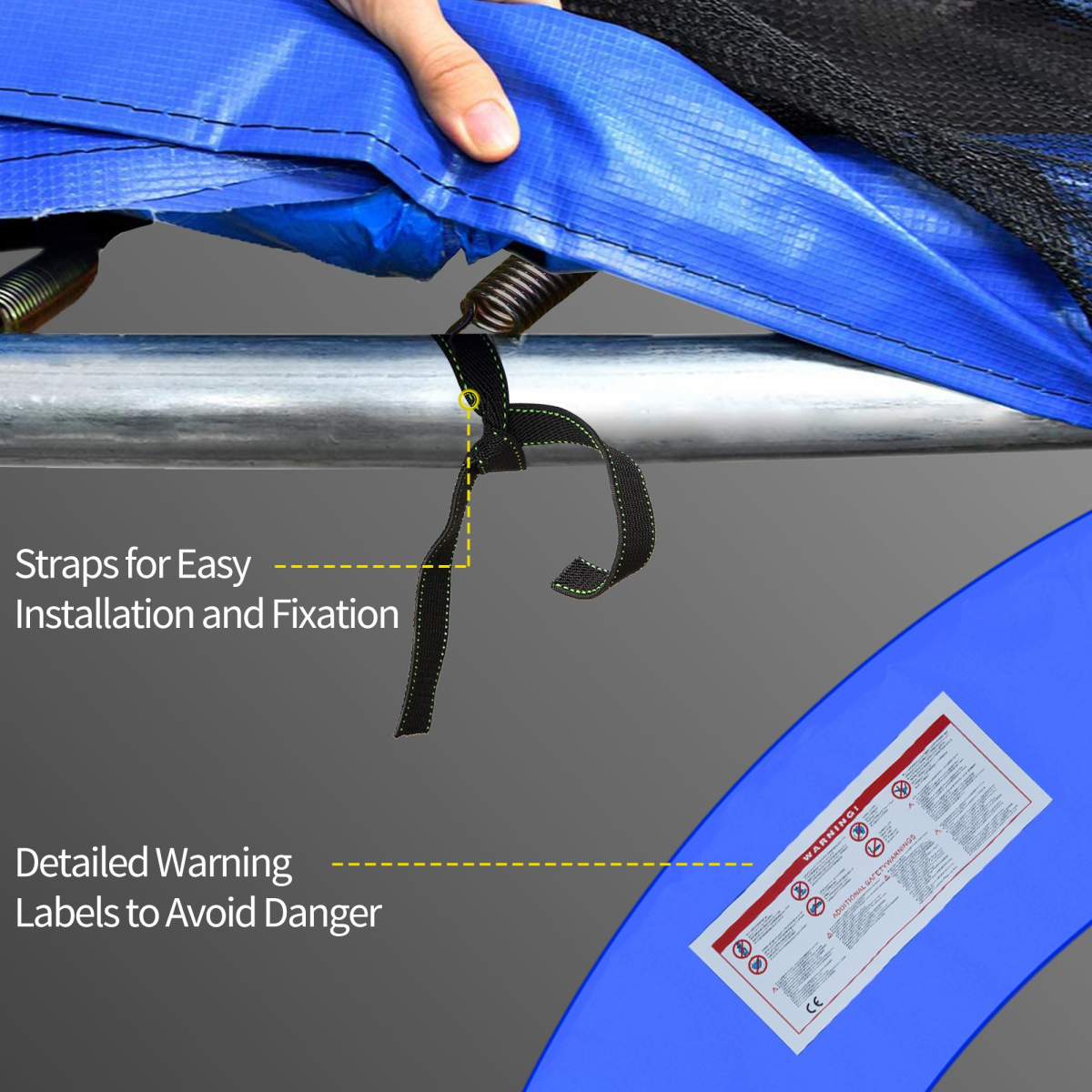 8ft Trampoline Replacement Safety Pad Spring Cover 8ft Trampoline Replacement Safety Pad Spring Cover - Image 6