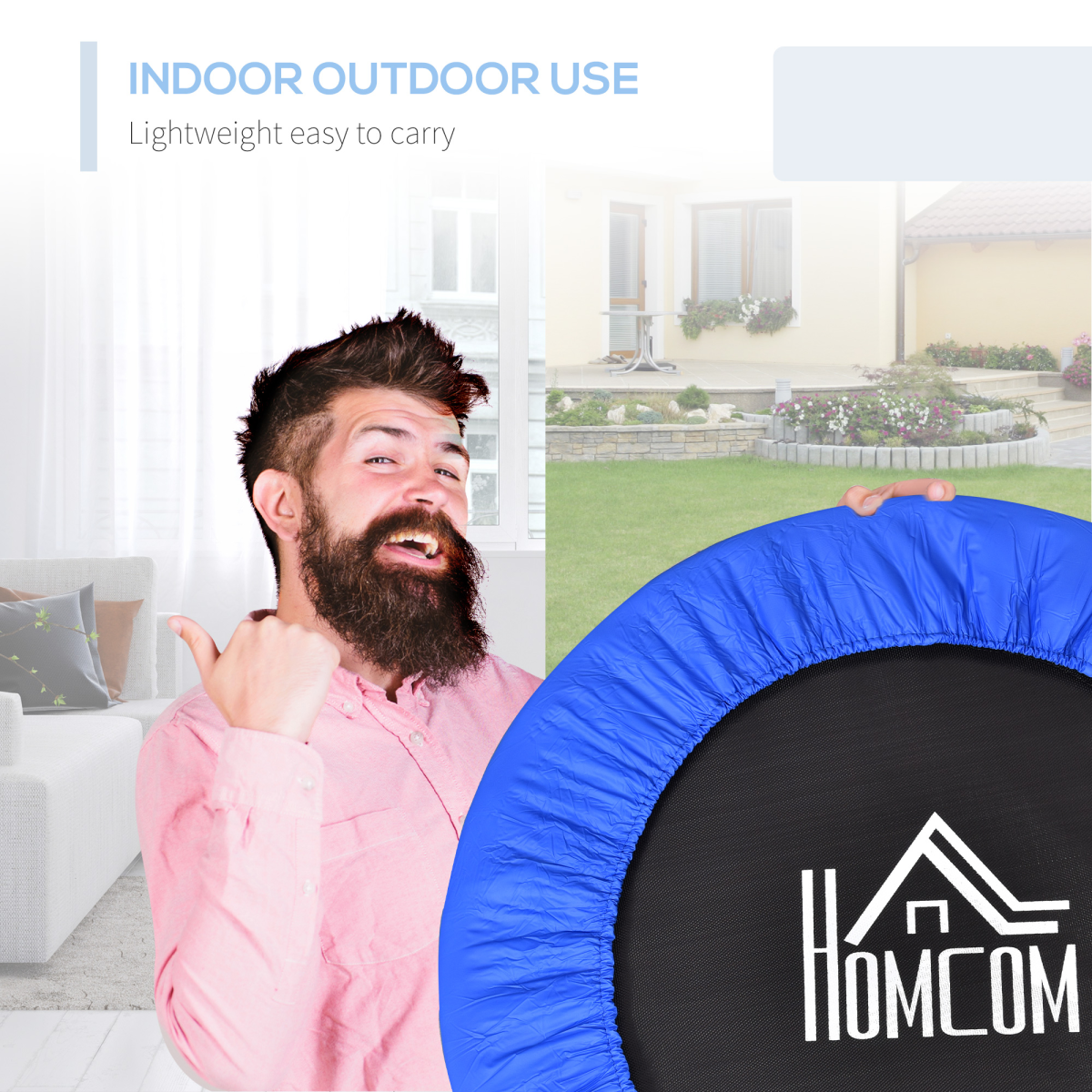 36 Inch Mini Fitness Trampoline Rebounder – Blue 36 Inch Mini Fitness Trampoline Rebounder – Blue - Image 6