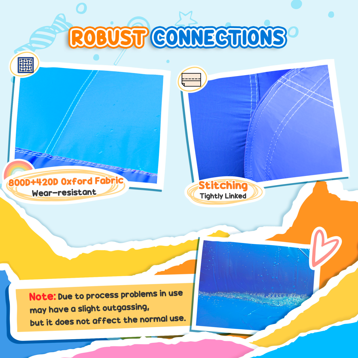 Kids Inflatable Bouncy Castle with Slide, Pool & Climbing Wall Kids Inflatable Bouncy Castle with Slide, Pool & Climbing Wall - Image 6