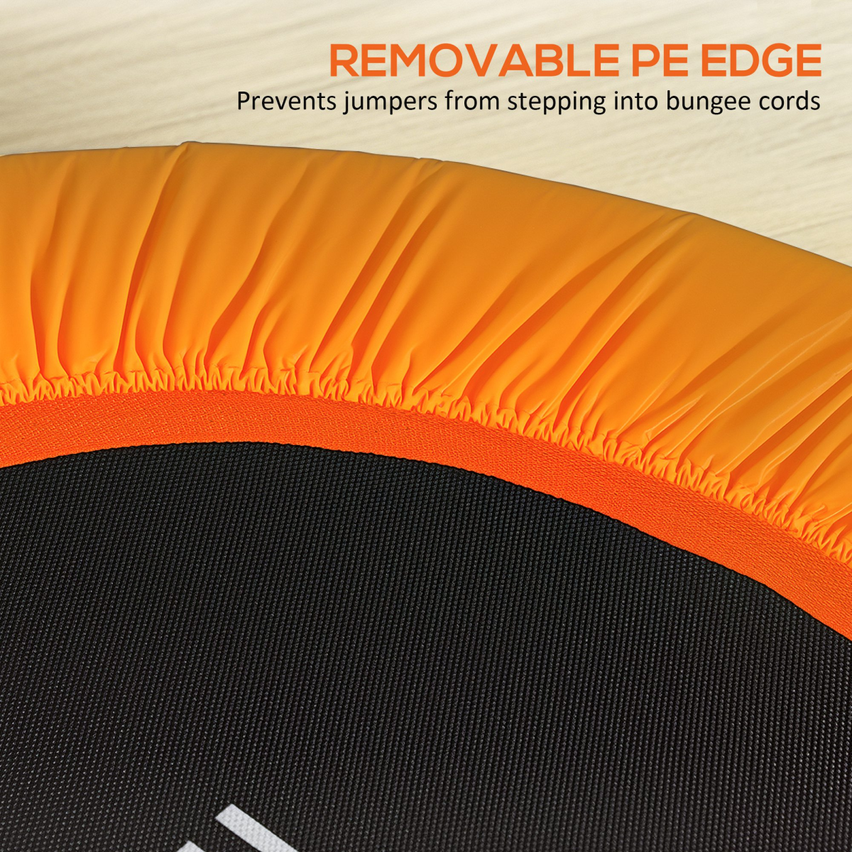 40 Inch Mini Fitness Trampoline Rebounder with Handle – Orange 40 Inch Mini Fitness Trampoline Rebounder with Handle – Orange - Image 6