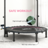 45 Inch Foldable Fitness Trampoline with Adjustable Handle – Pink - Image 6