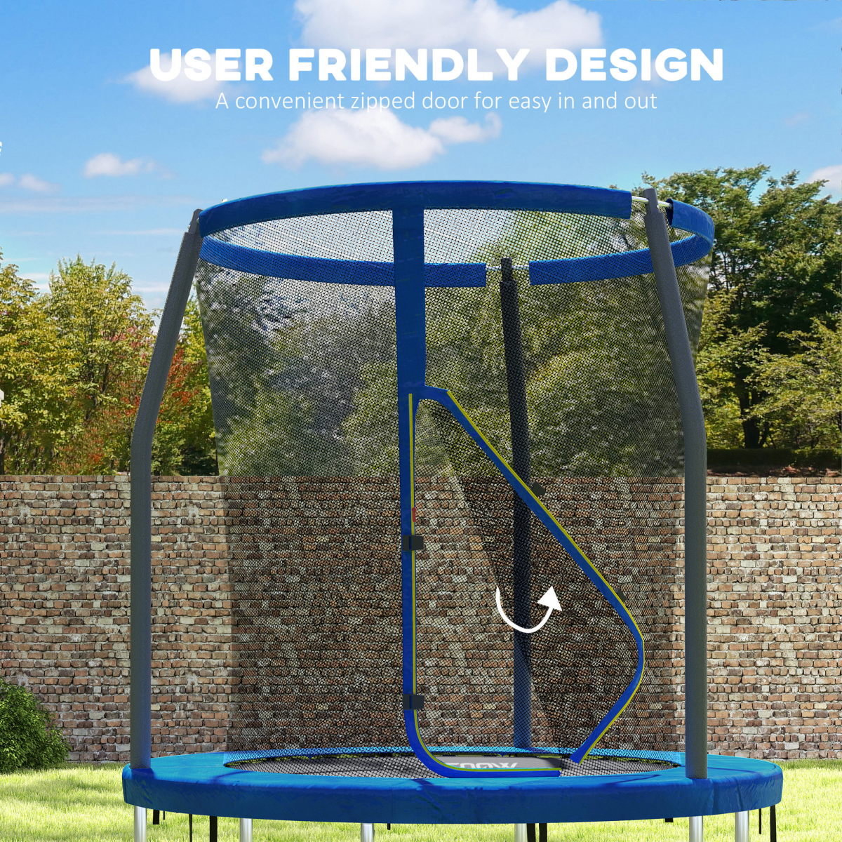 6ft Outdoor Trampoline with Safety Enclosure Net 6ft Outdoor Trampoline with Safety Enclosure Net - Image 6