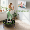 Foldable Fitness Trampoline Rebounder with Handle - Image 7