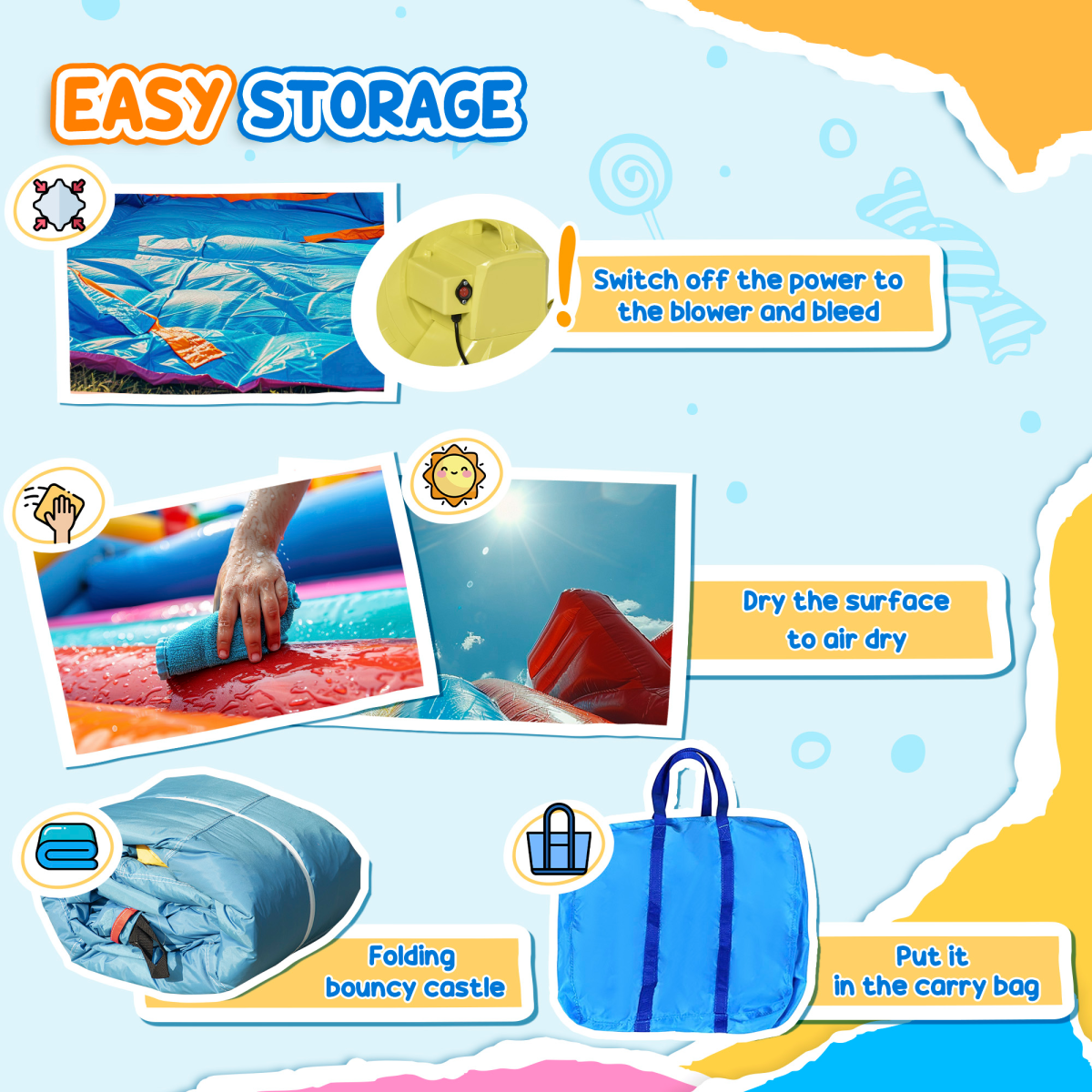 Kids Inflatable Bouncy Castle with Slide, Pool & Climbing Wall Kids Inflatable Bouncy Castle with Slide, Pool & Climbing Wall - Image 7