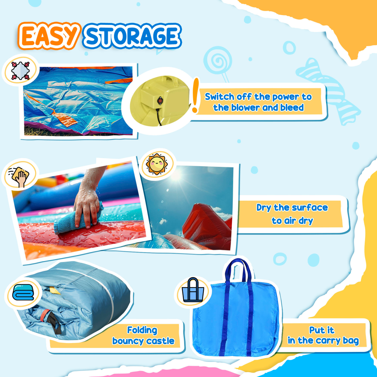 Kids Inflatable Bouncy Castle with Slide, Pool & Climbing Wall Kids Inflatable Bouncy Castle with Slide, Pool & Climbing Wall - Image 7