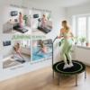 Foldable Fitness Trampoline Rebounder with Handle - Image 8