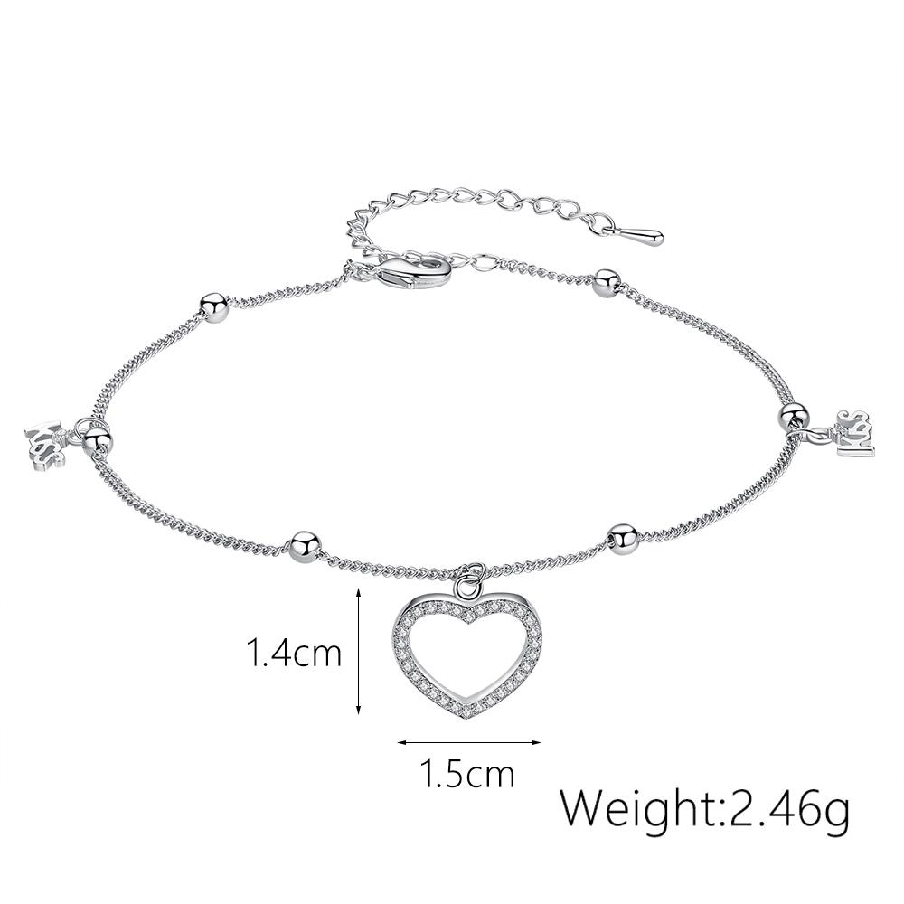 Adjustable Anklet or a Bracelet in Silver Tone Adjustable Anklet or a Bracelet in Silver Tone