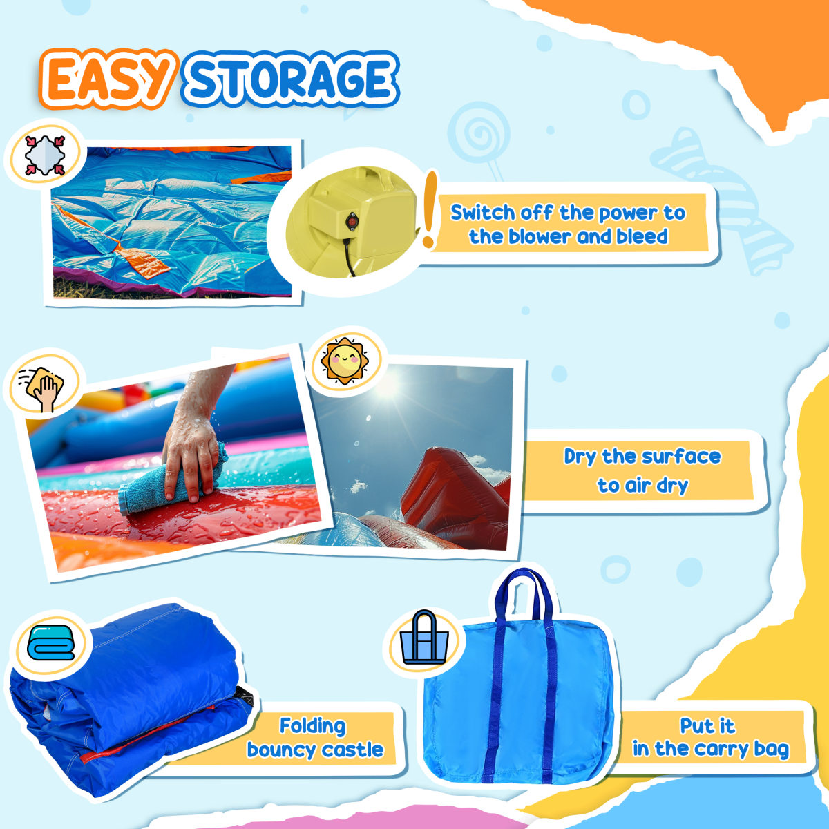 Kids Inflatable Bouncy Castle with Pool, Net & Blower – Ages 3–8 Kids Inflatable Bouncy Castle with Pool, Net & Blower – Ages 3–8 - Image 8