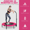 40 Inch Foldable Fitness Trampoline with Foam Handle – Pink 40 Inch Foldable Fitness Trampoline with Foam Handle – Pink - Image 8
