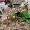 Copper Finish Mushroom Garden Stake Set of 2 Copper Finish Mushroom Garden Stake Set of 2 - Image 2