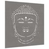 Garden Wall Decoration 55x55 cm Corten Steel Buddha Head Design - Image 3