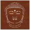 Garden Wall Decoration 55x55 cm Corten Steel Buddha Head Design - Image 4