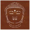 Garden Wall Decoration 55x55 cm Corten Steel Buddha Head Design - Image 5