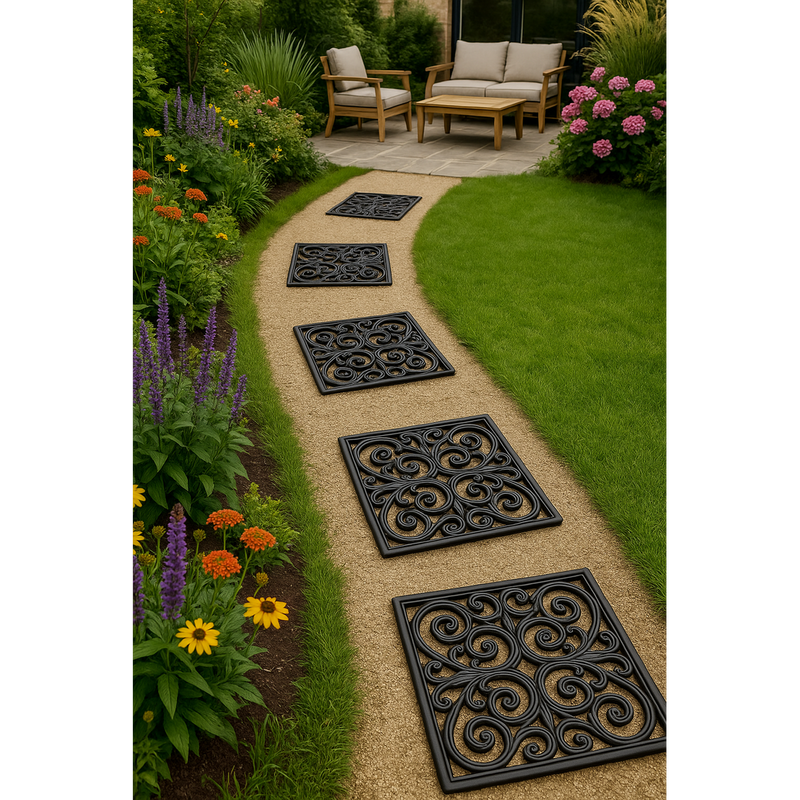Square Rubber Stepping Stones – Set of 2 Square Rubber Stepping Stones – Set of 2 - Image 3