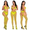 Diamante Fishnet Stockings with Bra Diamante Fishnet Stockings with Bra - Image 3