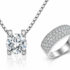 Heart Pendant and Sterling Silver Ring Set