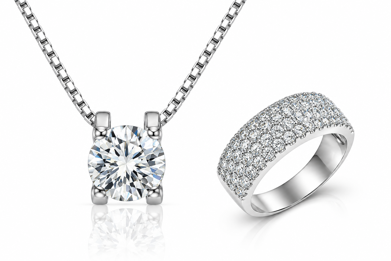 Heart Pendant and Sterling Silver Ring Set Heart Pendant and Sterling Silver Ring Set