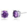 Sparkling Purple Heart Zircon Crystals Pendant Necklace & Earrings Set Sparkling Purple Heart Zircon Crystals Pendant Necklace & Earrings Set - Image 3