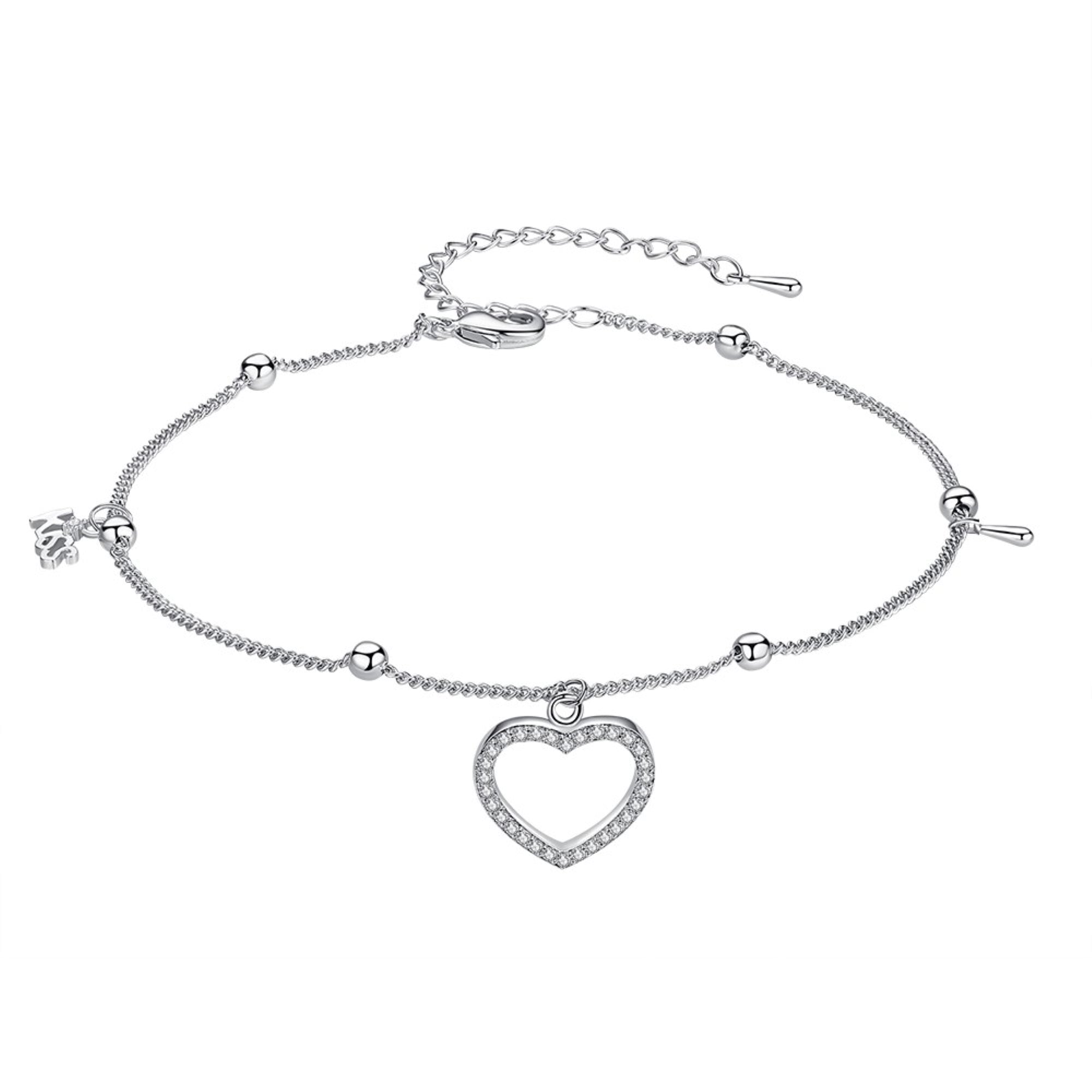 Adjustable Anklet or a Bracelet in Silver Tone Adjustable Anklet or a Bracelet in Silver Tone - Image 2
